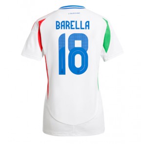 Italien Nicolo Barella #18 Bortatröja Dam EM 2024 Kortärmad